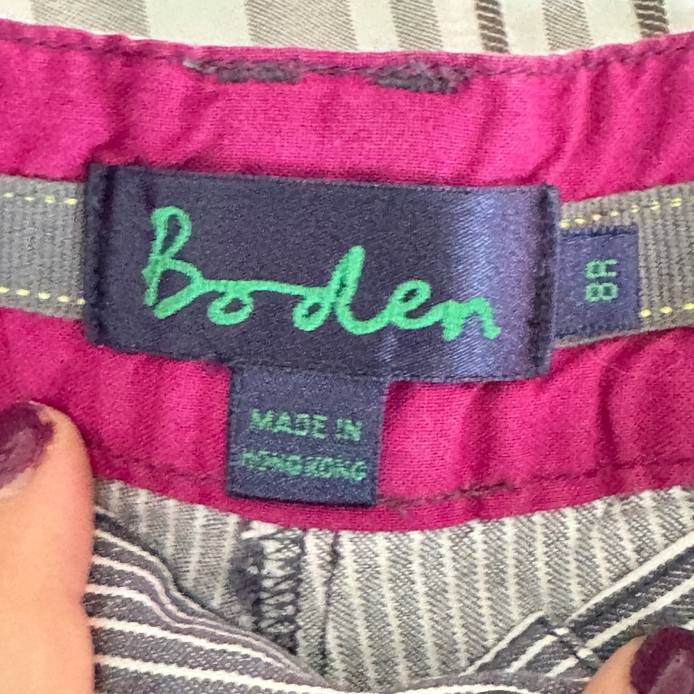 Boden Navy and White Pinstripe Trousers - Picture 7 of 9